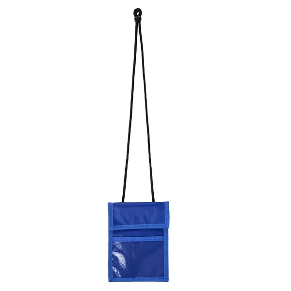 Clear Window Pouch Wallet With Lanyard And Pen Holder