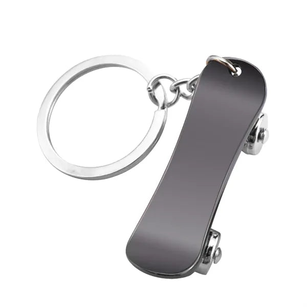 Mini Alloy Skateboard Keychain