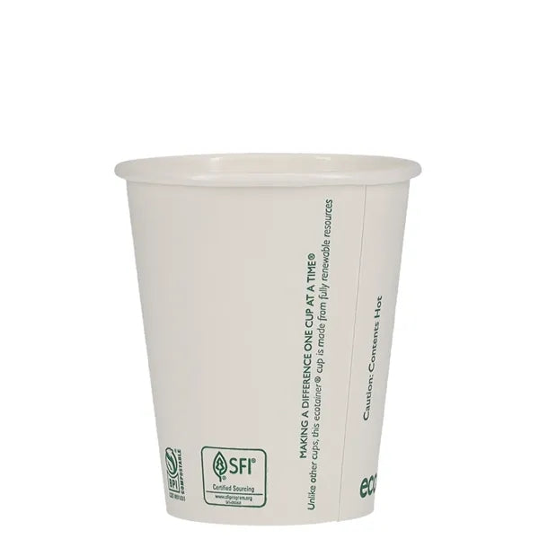 8 oz Eco-Friendly Paper Cup - White - Digital