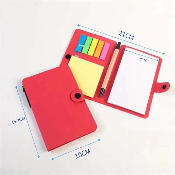 Minimalist Sticky Note Pad Notebook With Pen Set