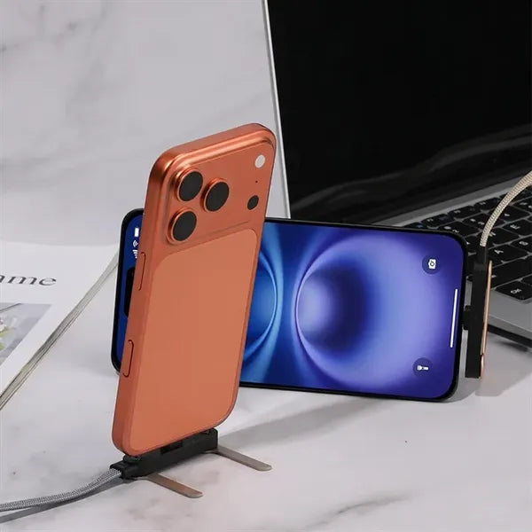 240W Braided Fast Charge Cable with Built-in Phone Stand