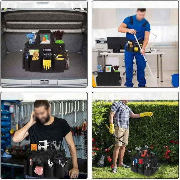 Wearable cleaning caddy oxford tool storage bag for home