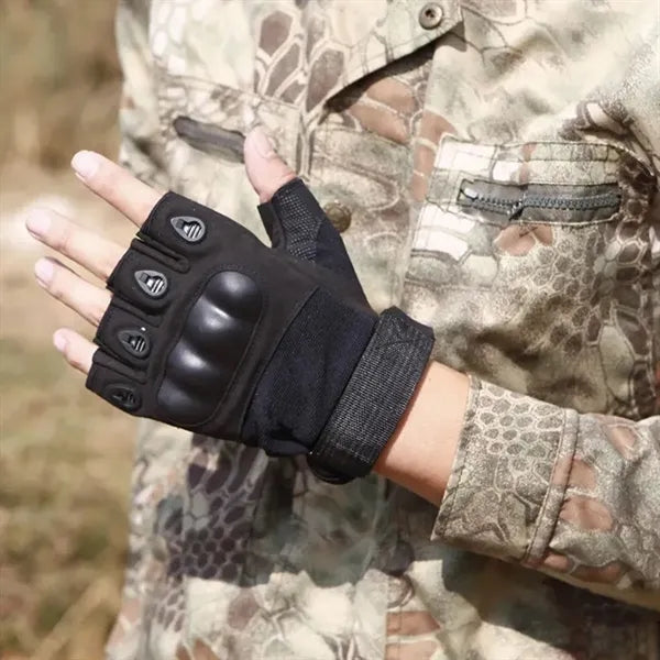 Tactical fingerless gloves non-slip for outdoor cycling
