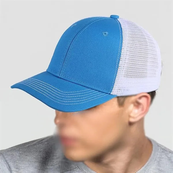 Unisex adjustable mesh trucker sun hat for outdoor daily use