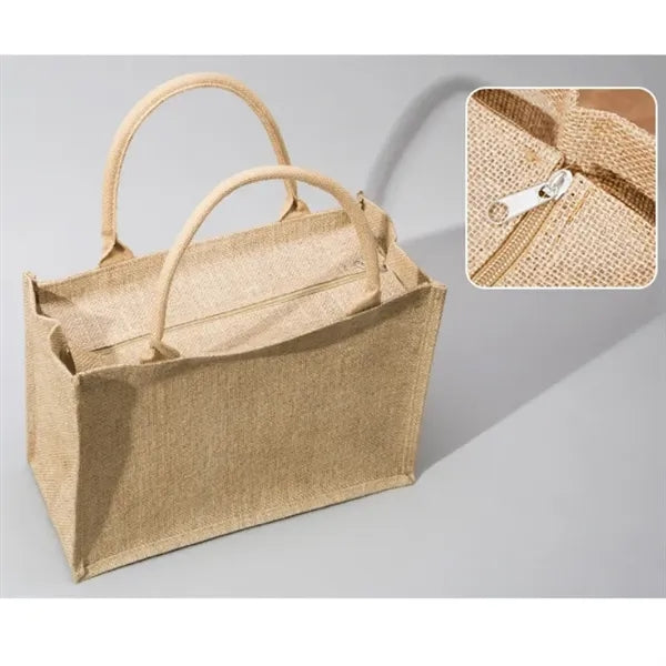Jute Burlap Tote with Handles