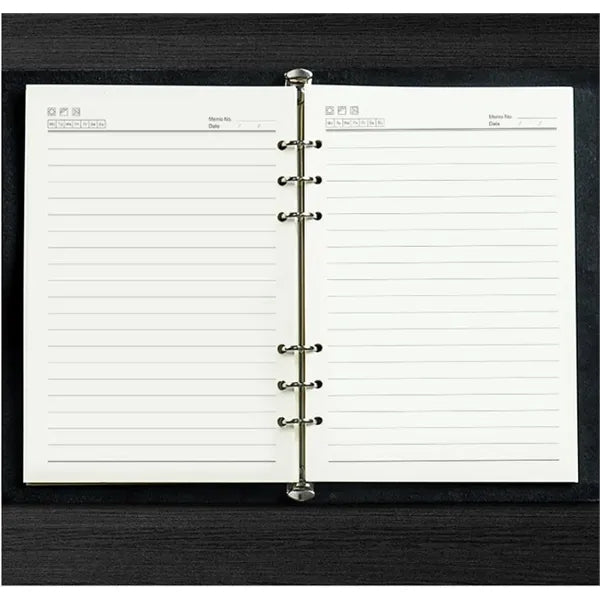 Office refillable retro leather 6 ring binder notebook