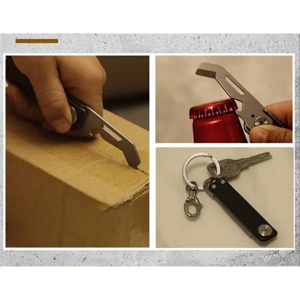 Multifunctional portable pocket bottle opener folding knife