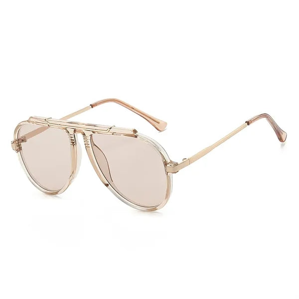 Metal Oversized Aviator Sunglasses