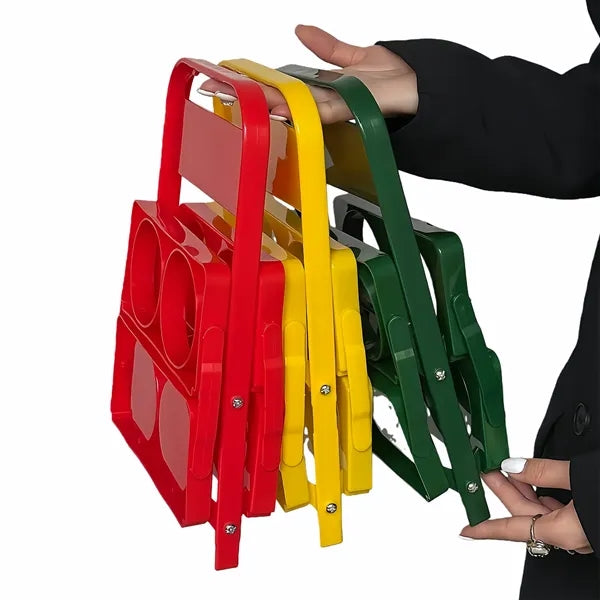 4-Hole Foldable Beer Rack with Handle