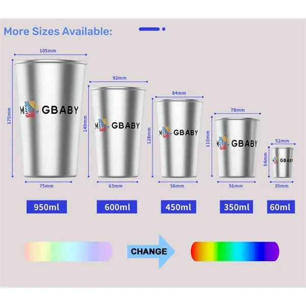 Color Changing Aluminum Cups 21oz