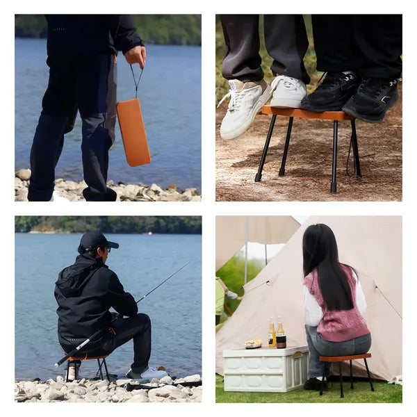 Portable Aluminum Alloy Folding Stool for Outdoor Use