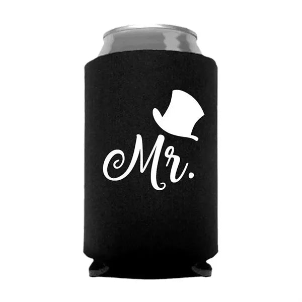 Mr & Mrs Neoprene Can Holder for Wedding Party