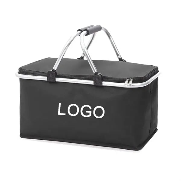 Insulated Foldable Collapsible Picnic Basket with Handles
