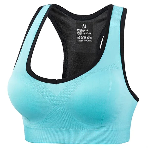 Seamless Wireless Sports Bra with 3D Shockproof