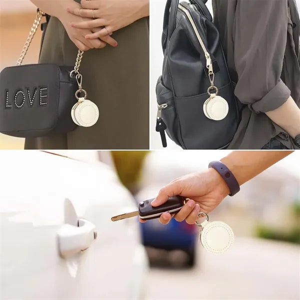 Ring holder box with keychain leather jewelry storage case