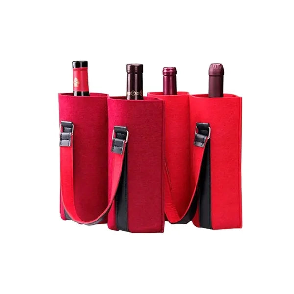 2-Bottle Felt Wine Gift Bags