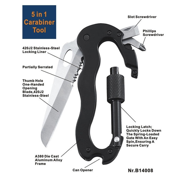 Outdoor Survival Carabiner Knife