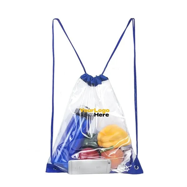 Clear Plastic Drawstring Bag