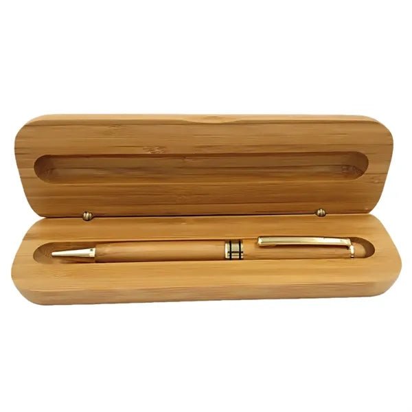 Natural Bamboo Ballpoint Pen Gift Set