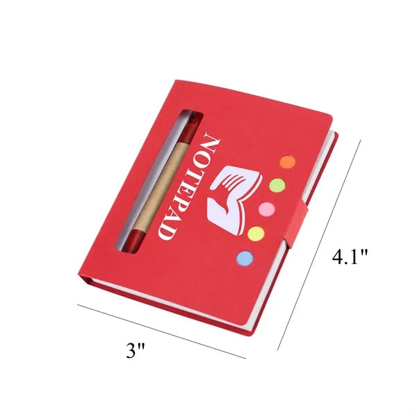 Notebook Steno Pocket Notepad with Pen and Sticky Notes