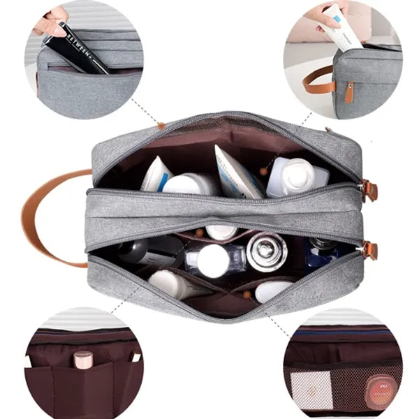 Portable Double Layer Travel Toiletry Makeup Bag