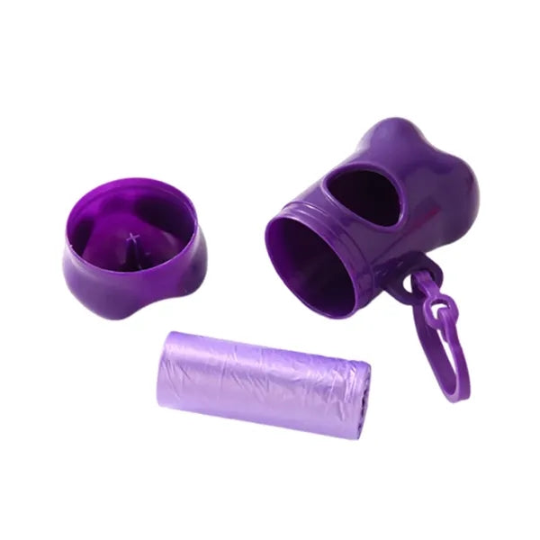 Bone Shaped Plastic Pet Waste Bag Dispenser With Carabiner