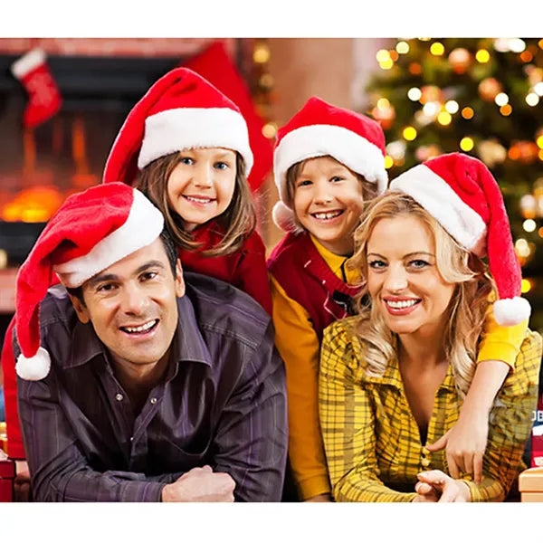 Unisex Velvet Extra Thicken Christmas Hat Santa Hats