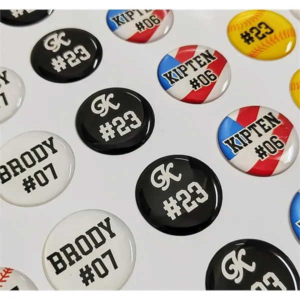3D Domed Epoxy Resin Custom Sticker Label