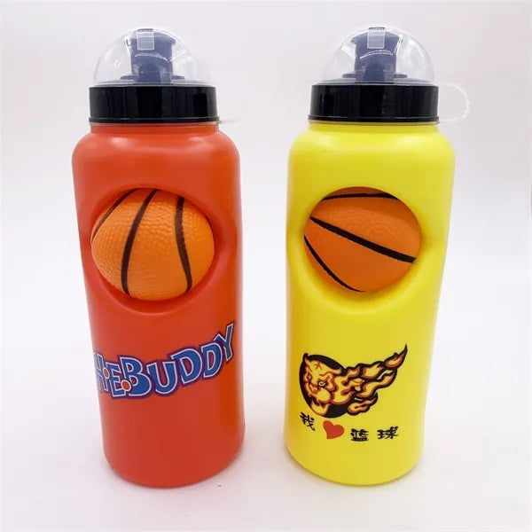 Plastic Sports Water Bottle with Stress Reliever