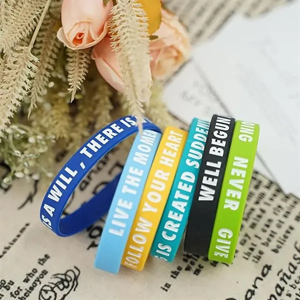 Rubber Bracelet with Text Clipart Logo