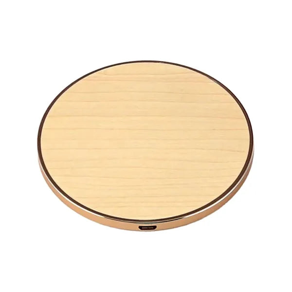 15W Wooden Round Wireless Charger