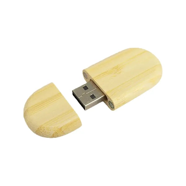 32GB Oval Wooden USB Flash Drive