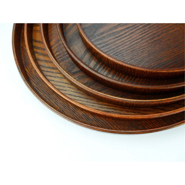 Vintage Style Circle Wooden Serving Tray