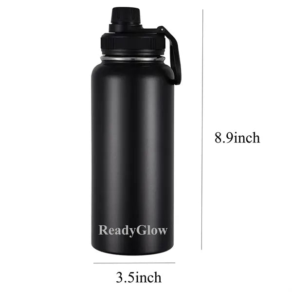 32oz Stainless Steel Water Bottle Tumbler with Handle Rope