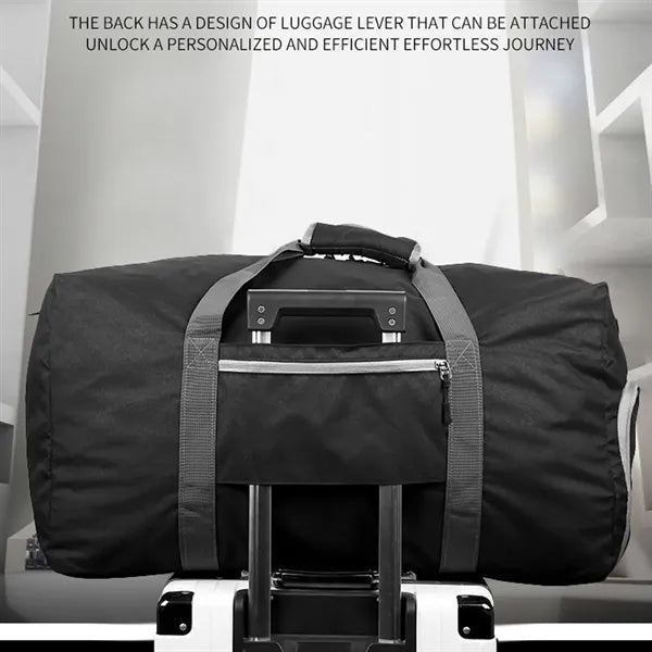 Foldable Travel Duffel Gym Bag with Shoe Compartment