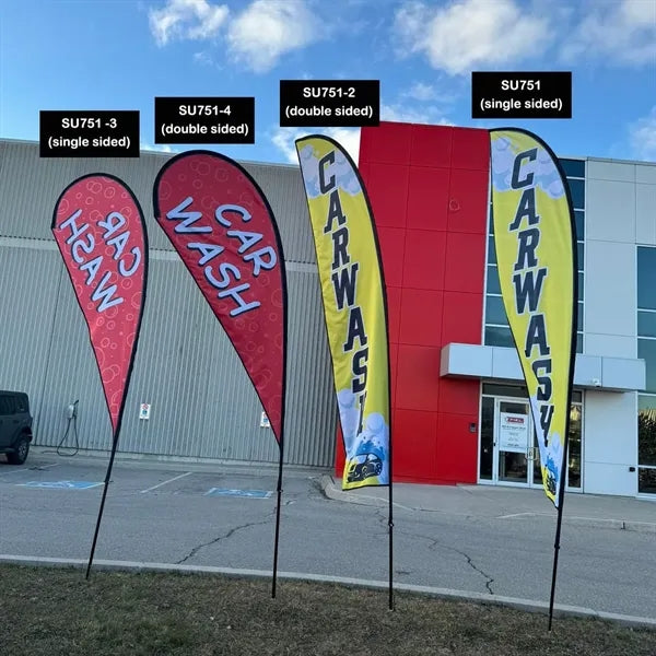 48 Hr Quick Ship - 13' Medium Feather Flag Kit One Side