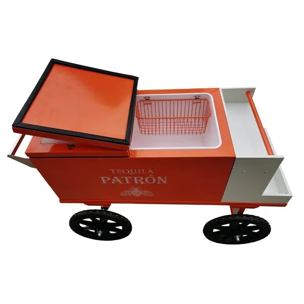 Ice Cream and Drink Cooler Push Cart