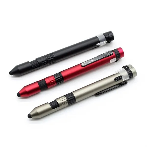 6-in-1 Flashlight LED Tactical Pen & Multitool W/Compass