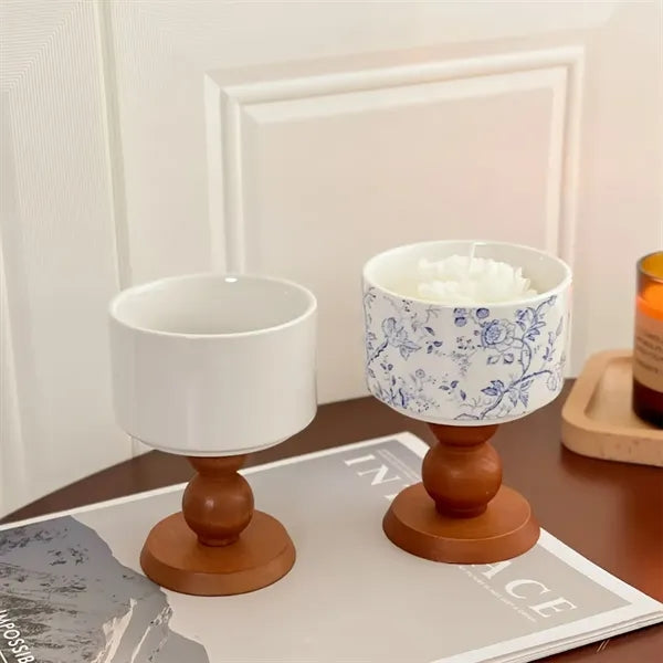 Exquisite Durable Eco-friendly Goblet Ceramic Candle Holder