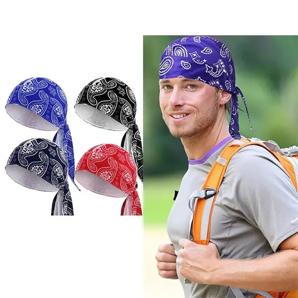 Breathable Quick Dry Head Scarf Wrap Durag Bandana Cap