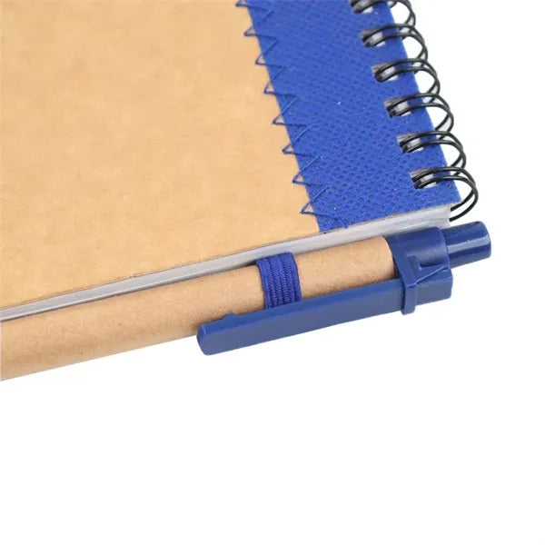 Recycled Mini Notebook With Attached Pen