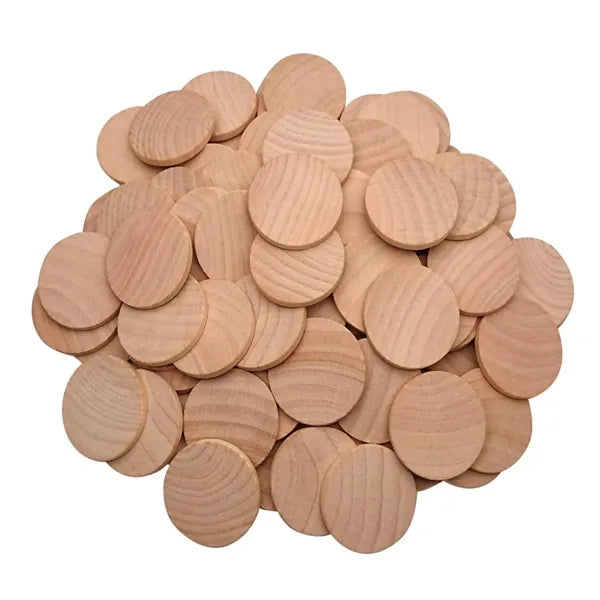 Rounds Wooden Coins Tokens