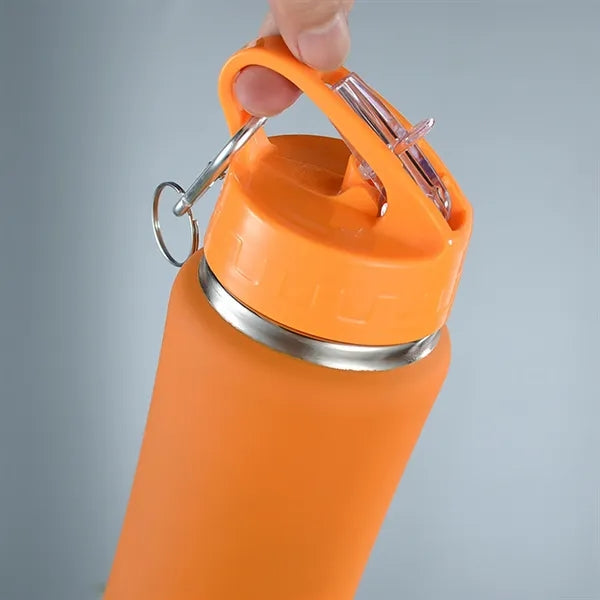Stainless Steel Double Wall Thermos with Straw Lid 20OZ