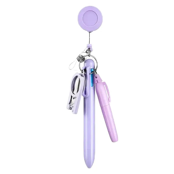 Retractable Nurse Pen Keychain Set
