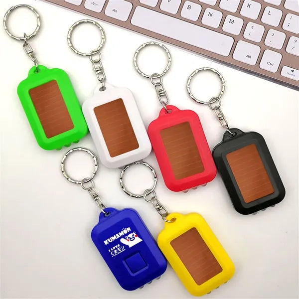 Mini Solar Flashlight Keychain