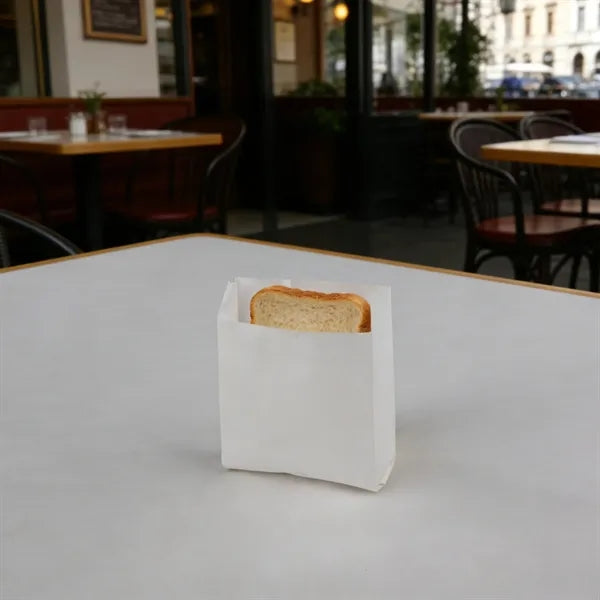 Oil Proof Paper Sandwich Bag Pastry Bags 4.3"x1.5"x5.9"