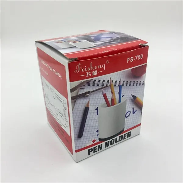 Double-Layer Cylindrical Pen Holder For Desk Organization