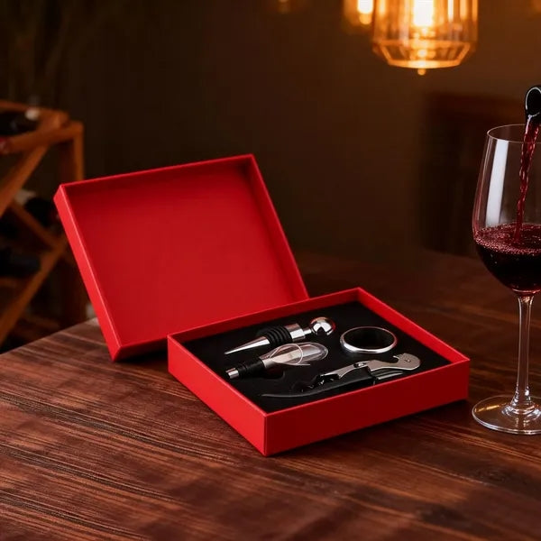 4 Piece Premium Wine Opener Set With Case