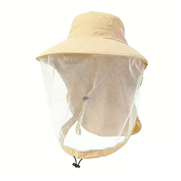 Outdoor Mesh Sun Hat With Face Shield