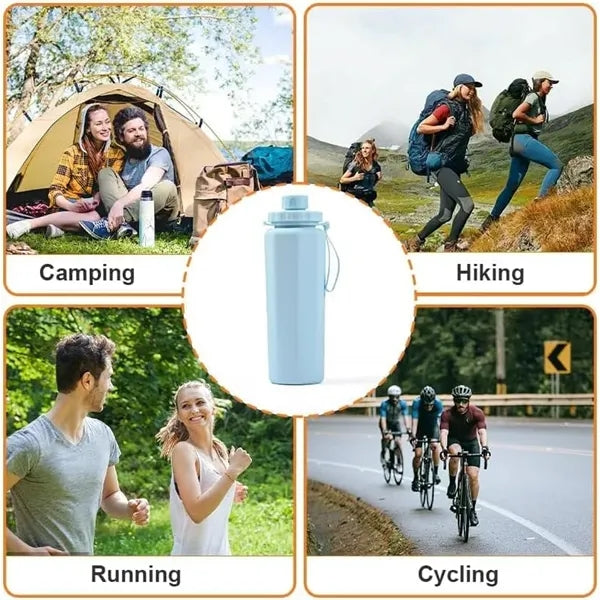 20.3oz Foldable Silicone Water Bottles